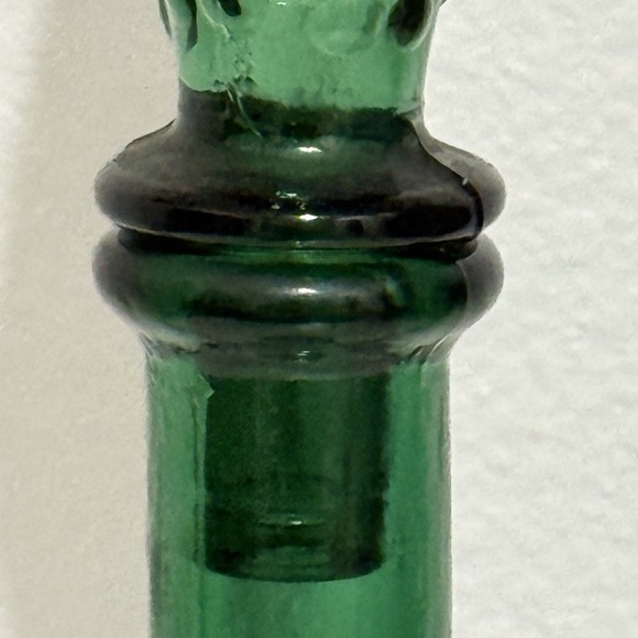Vintage MCM Green Hobnail Glass Decanter Genie Bottle 21" - Picture 5 of 12